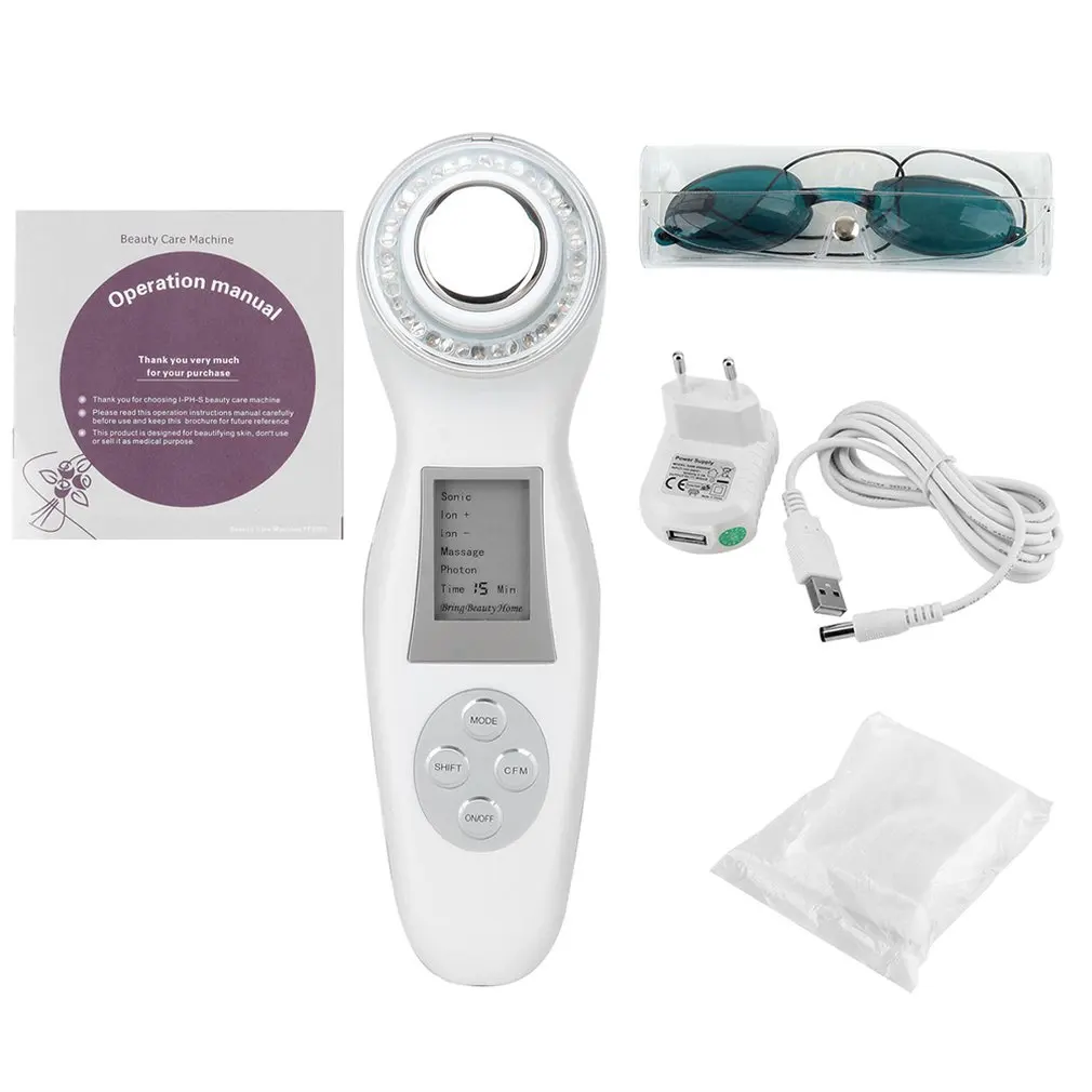

Led Light Ultrasonic Beauty Instrument Facial Skin Appliance Therapy