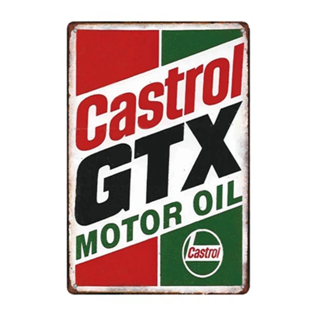 Motor Oil Signs Garage Metal Plaque Gas Station Tin Plate Retro Poster Home Decorative 20x30cm 3671
