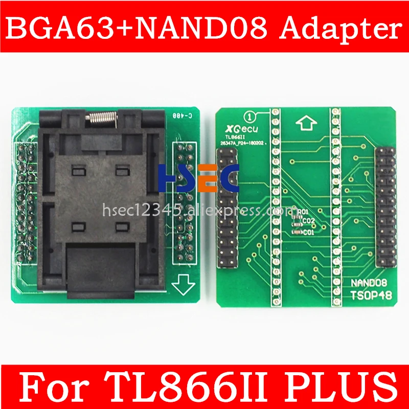 Оригинальный BGA63 адаптер гнездо NAND TSOP48 адаптеры для XGecu TL866II Plus MInipro TL866