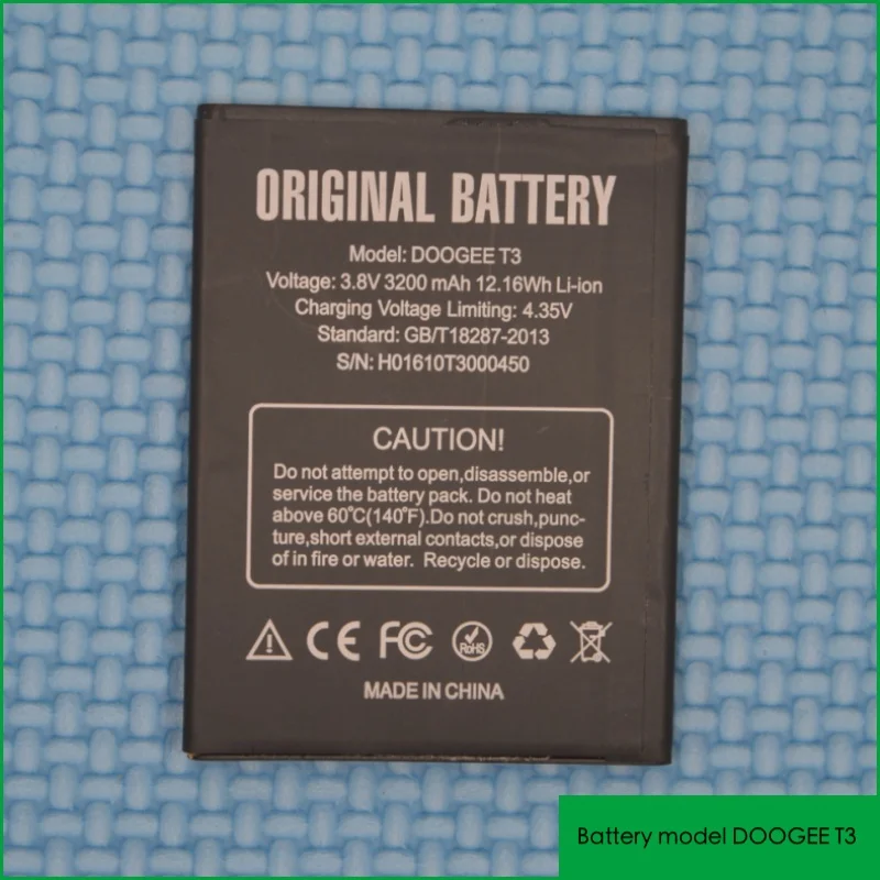 

Battery suitable for DOOGEE mobile with battery model DOOGEE T3