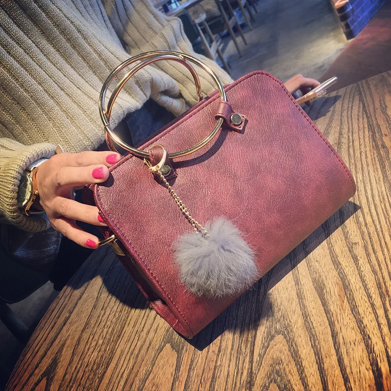 

Ring Women's Handbag 2021 New Spring Summer Pu Leather Flap Shoulder Bags for Woman Crossbody Messenger Female Bag