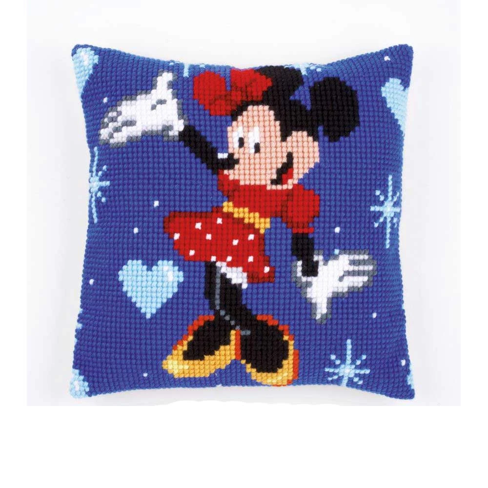 

Latch Hook kits Pillow minnie mouse Diy Handmade Printed Canvas Cushion Latch Hook Kits DIY Unfinished accessories