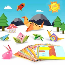 Puzzle en papier coloré Origami 3D fait à la main, jouet artisanal pour enfants, dessin animé, apprentissage précoce, goût éducatif, matériel amusant