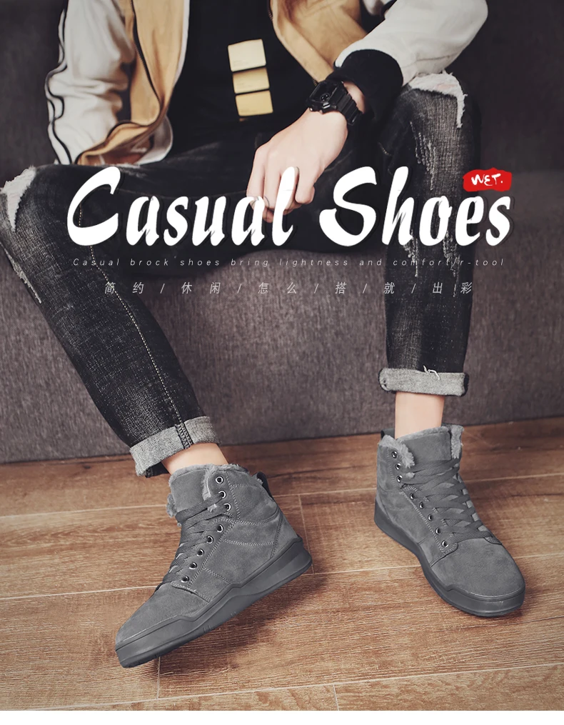 Brand Krasovki Men's Casual Shoes Fashion Man Sneakers Zapatillas Hombre Keep warm Boot Footwears Breathable Winter Shoes