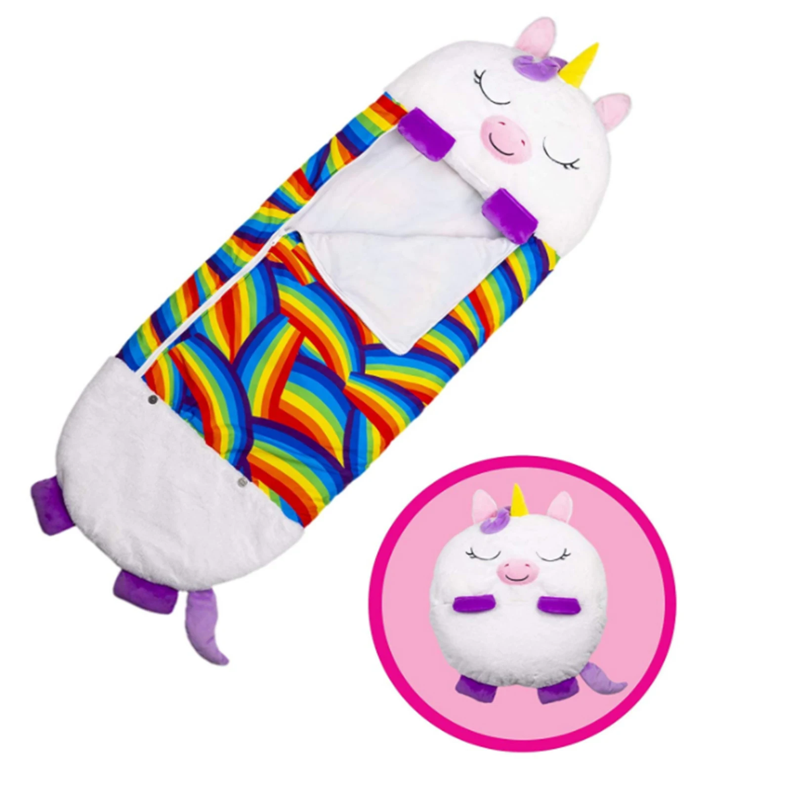 Almohada lavable 2 en 1 para niños, saco de dormir cómodo y supersuave para las 4 estaciones