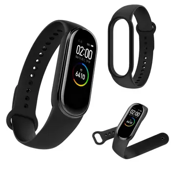 

For Xiaomi Smart Band 5 Solid Color Silicone Strap Replacement Wristband Bracelet Straps For mi Band 5
