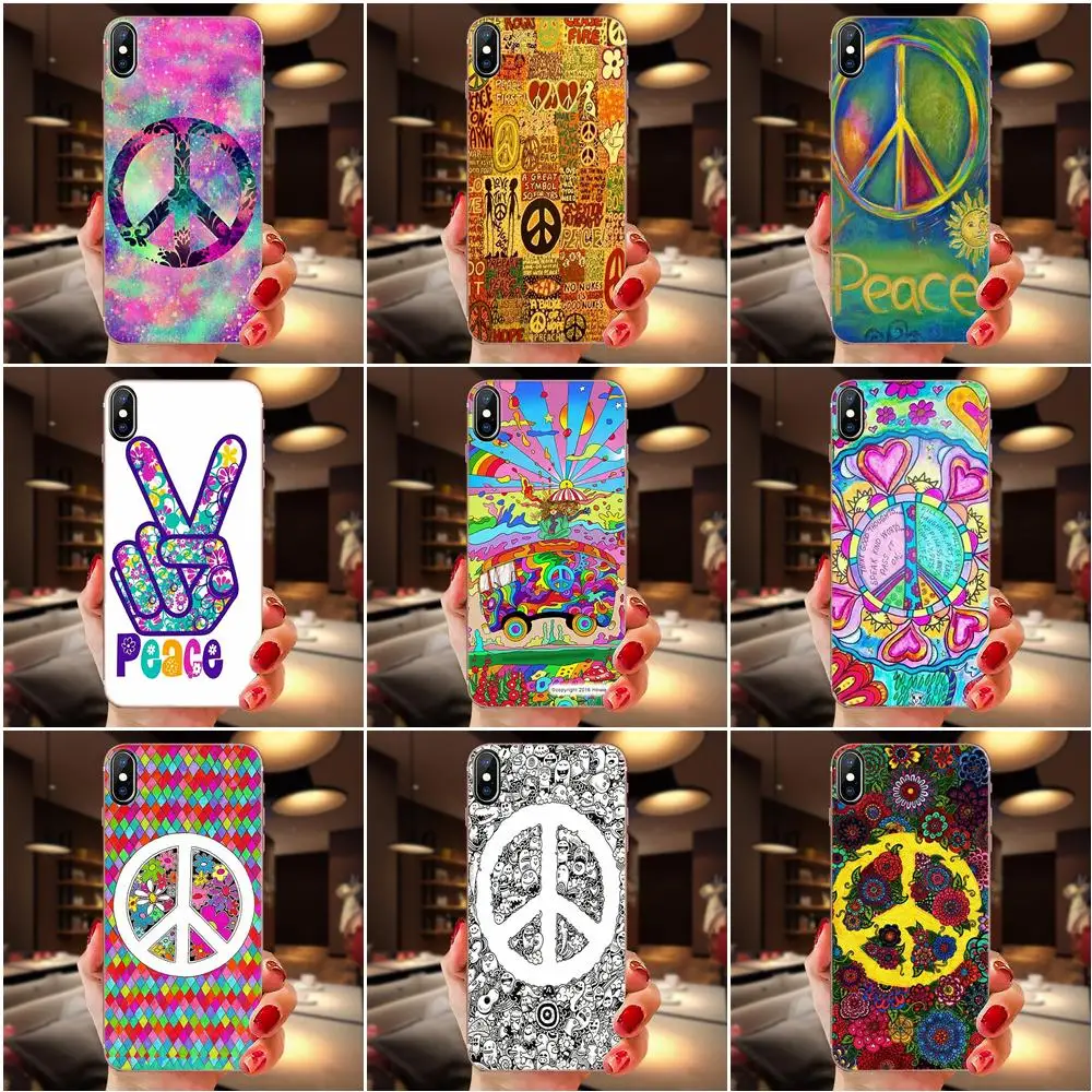 Hippy Hippie Psychedelic Art Peace для Samsung Galaxy J1 J3 J4 J5 J6 J7 A10 A20 A20E A3 A40 A5 A50 A7 2016 2017 2018 | Мобильные