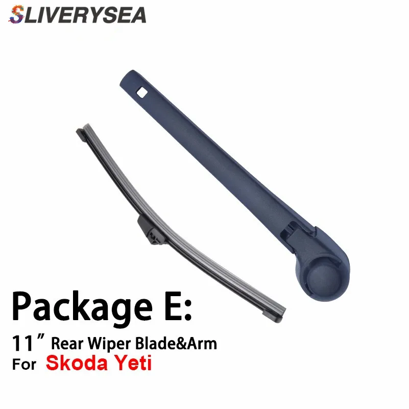 SLIVERYSEA Передняя и задняя щетка стеклоочистителя для Skoda Yeti 2009-присутствует 5 двери внедорожник высокое качество натуральный каучук ветрового стекла