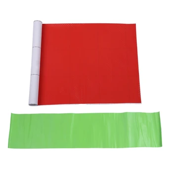 

2x DIY 30X127 3D Carbon Fiber Decal Vinyl Film Wrap Roll Adhesive Car Sticker Sheet Red & Green