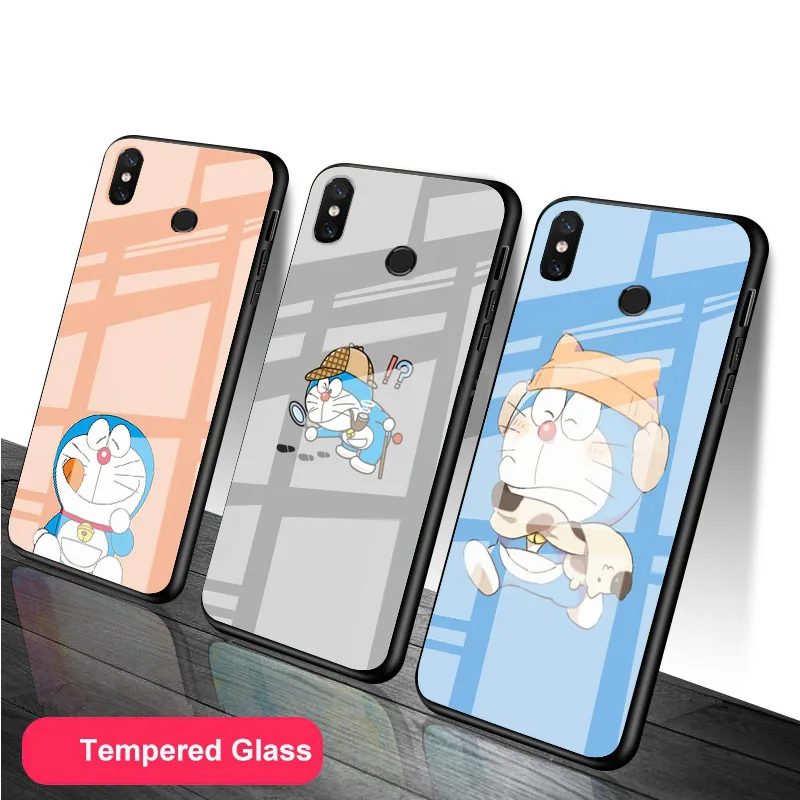 Чехол Doraemon чехол из закаленного стекла для телефона Redmi Note 5 6 7 8 9 Pro Note8T Note9S Redmi8 |