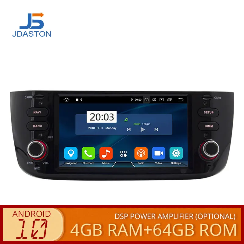Автомагнитола 1 Din 4 + 64 ГБ Android 10 DVD мультимедийный плеер для Fiat/Linea/Punto evo 2012 2013 2014 2015