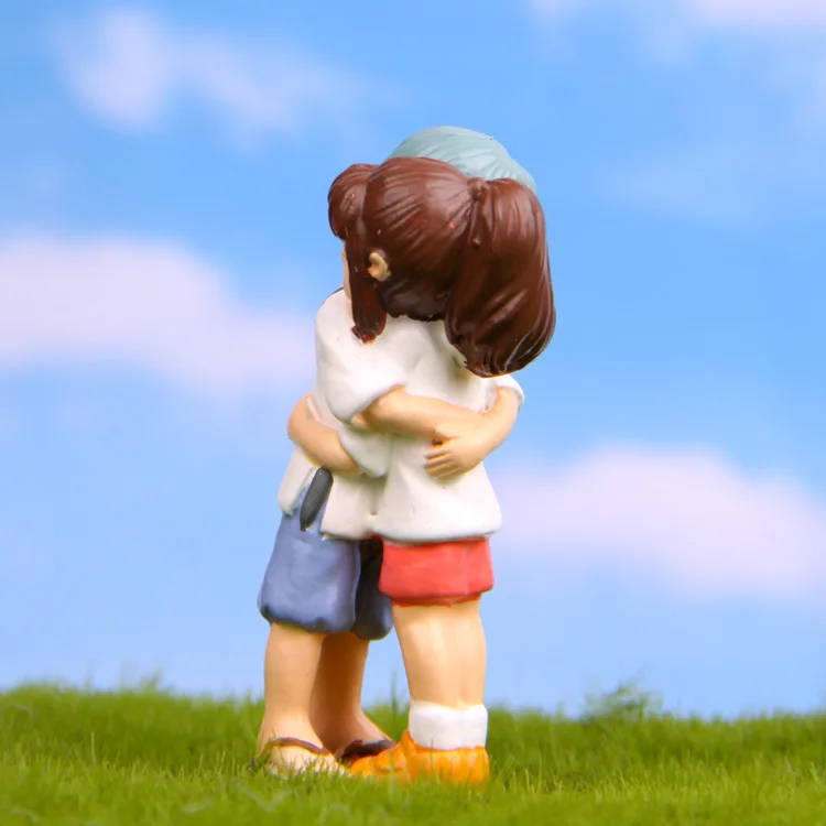 Креативная самодельная фигурка Kohakunushi Hug Chihiro Anime Totoro из смолы украшение для пар 5 3