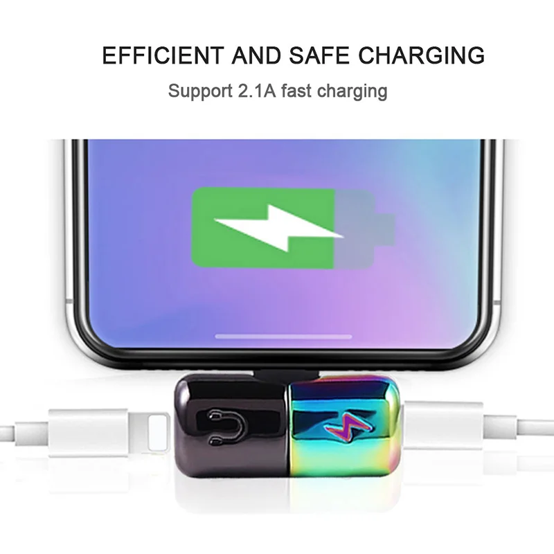 Адаптер для мобильного телефона ACCEZZ для iPhone X 8 Plus XS MAX XR Adaptador для iPhone Lighting разъем для зарядки вызова разветвитель AUX