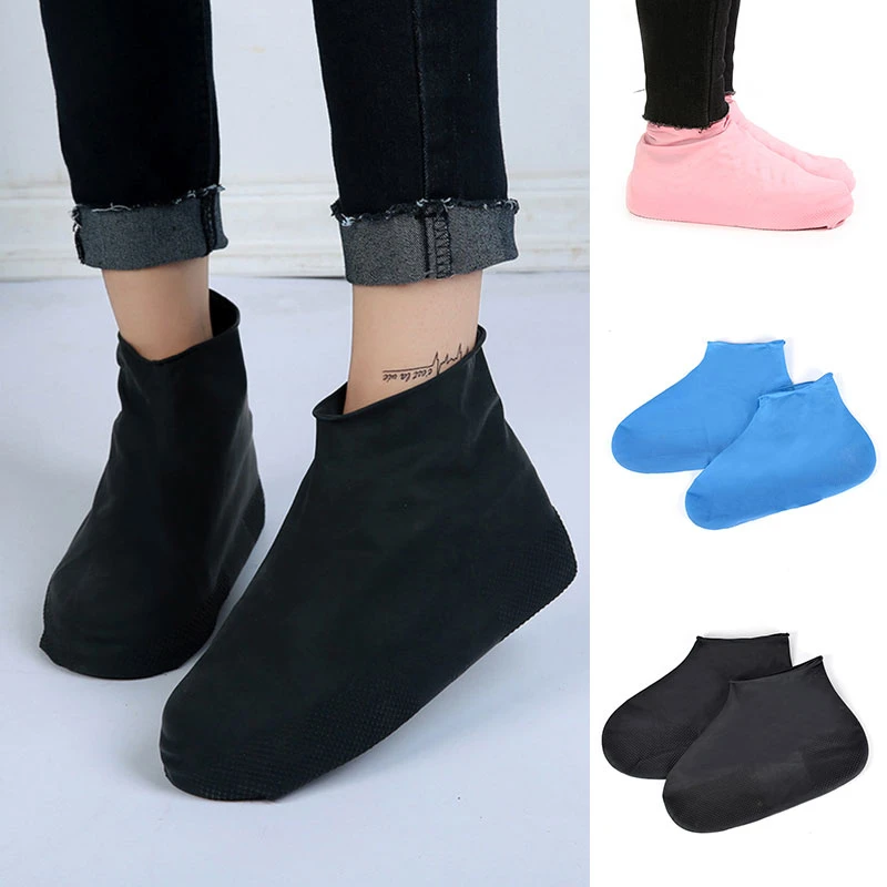 Cubiertas desechables para zapatos, funda protectora de antideslizante, gruesa, para botas goma, 1 par|Fundas zapatos| - AliExpress