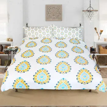

3D Water Drops Pattern Duvet Cover High Quality Home Textile Quilt Cover with 2 Pillowcase Fashion Bedding 3 Pcs Set and Sheet