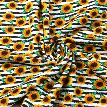 

50*140cm July 4th Flower Lycra Cotton Fabric for Tissue home textile for Sewing Cushion Cover Table Runner,c11115