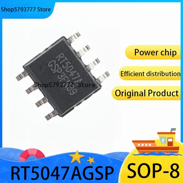 Chip de gestión de energía, original y auténtico, RT5047AGSP SOP-8 RT5047 SOP8, 10 Uds.-100 Uds.