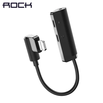 

Rock CA06 Lightning 3 in 1 Charge & Audio Adapter Cable jack 2A Fast Charge Lightning earphone jack Charging port 3.5mm