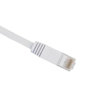 

CAT6 Ethernet Cable RJ45 Gigabit LAN UTP Network Wire Patch Cord FLAT White
