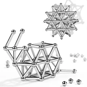

DIY Magnetic Sticks Metal Balls Magnets Cube Magic Building Blocks Set Children Educational Puzzle Toys Innovative Magnetic Toys