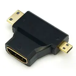 T Форма HDMI микро Мини Преобразование hdmi адаптер конвертер для HDTV 1080P HDMI кабели