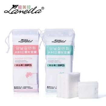 

IGRG 50Pcs/Bag Korean Skincare Facial Organic Cotton Pads Facial Remover Cosmetic Tissue Makeup Nail Supplies and Tools For Face