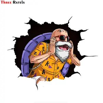 

Three Ratels Q84 Master Roshi Anime 3D Dragon ball Z super laptop stickers anime anime car hood sticker