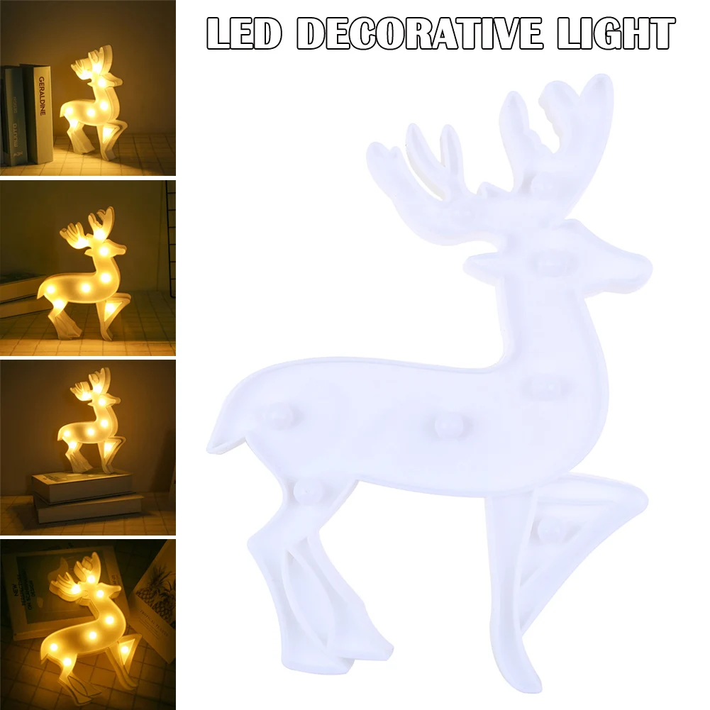 

LED Reindeer Shape Decor Light Christmas Festive Home Desktop Decorative Lamp L5 #4