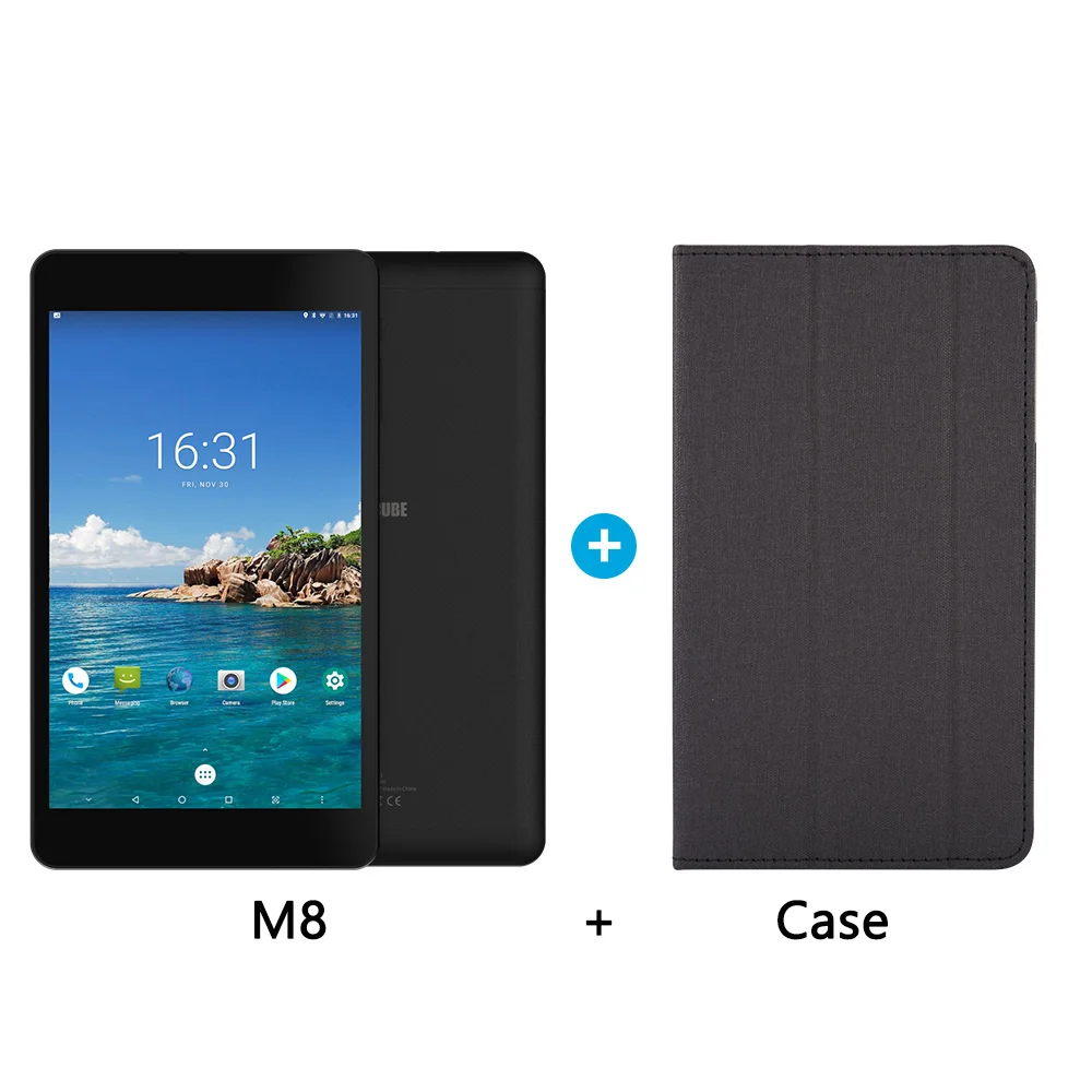 Alldocube M8 MTK X27 10 ядерный 8 дюймов 4G LTE Wi-Fi планшет Android 8,0 Oreo Ram 3 ГБ rom 32 Гб 1920*1200 ips Dual SIM ультратонкий - Комплект: Tablet with case