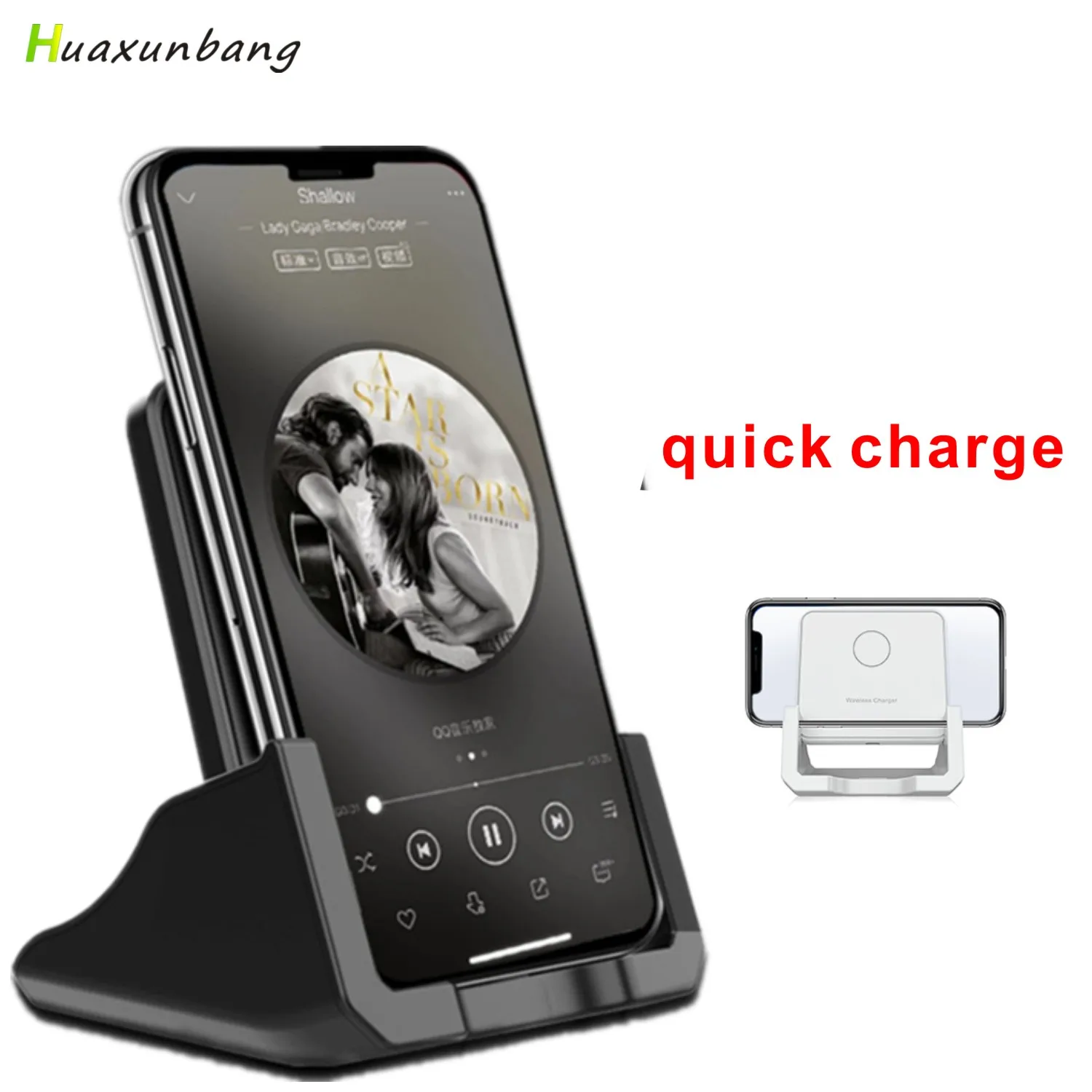 Soporte de carga Qi inalámbrico para móvil, cargador inalámbrico USB para Samsung S10, S9, S8, Note10, Xiaomi mi 9, 10, iphone 12, 11, X, XS, XR 8