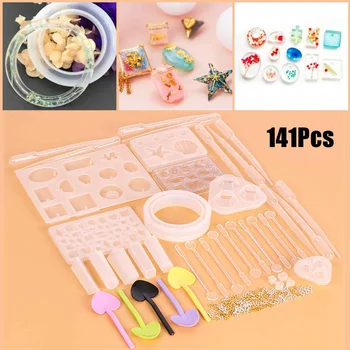 

141Pcs/setDIY Silicone Casting Molds Tools Set for Craft Jewelry Necklace Bracelet Pendant Making