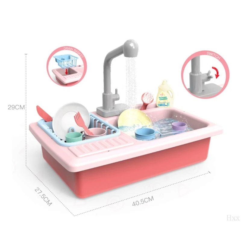 HBB 1 комплект пластиковая имитация электрическая раковина для посудомоечной машины ролевые игры Кухня Детские игрушки Дети головоломка игрушка для раннего развития