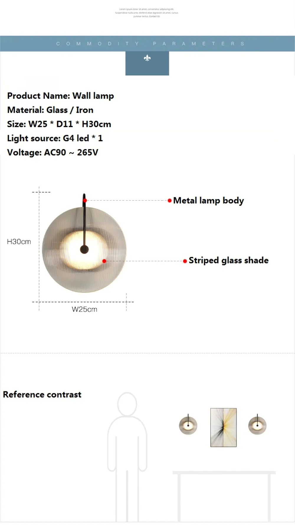 Nordic Design Modern LED Wall Lamp Loft Decor Sconce Wall Lights Iron Glass Bedroom Bedside Wall Light Home Lighting Luminaire (15)