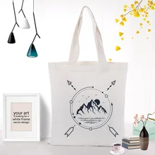 Холст сумка для покупок текст DIY ежедневное использование пользовательский принт Логотип эко многоразовая утилизация черная иллюстрация