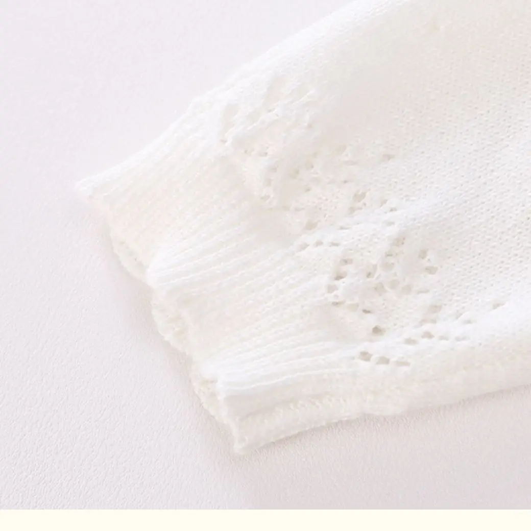 Girls Thin Long Sleeves Cardigan Jacket Ruffle baby Girl Knit Cardigan Sun Protection Clothing Summer Air-conditioning Shirt kids sweater