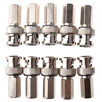 

Twist-On BNC Male Coax Connectors CCTV RG59 Pack of 10