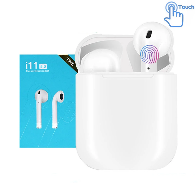 

i11 TWS Wireless Headphones Bluetooth 5.0 Earphones Headset Fingerprint Touch Pop-up Window Earbuds With Mic For iPhone Android