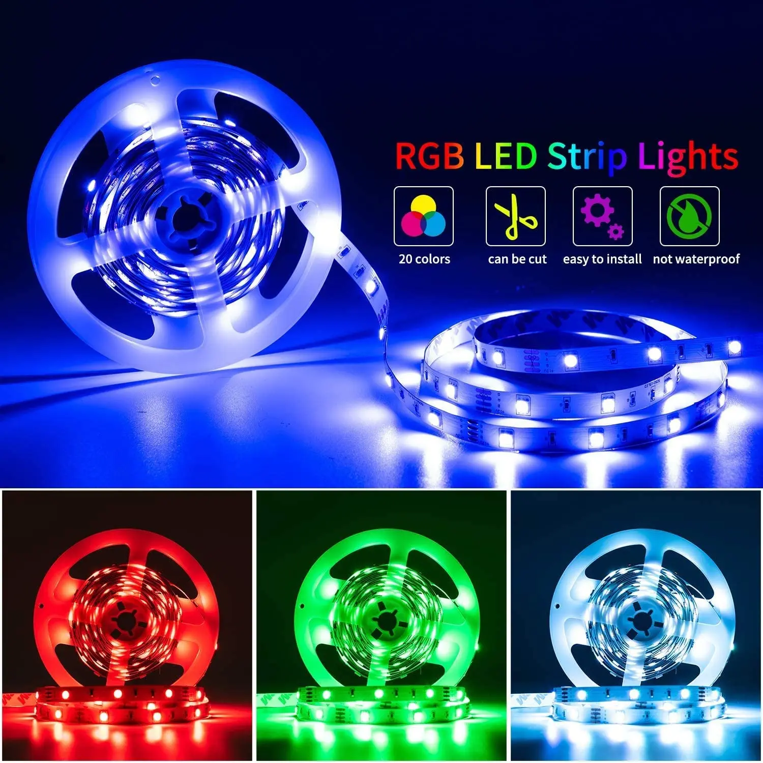 NICLUX светодиодный ленточный светильник RGB 5050 гибкая светодиодная лента световой
