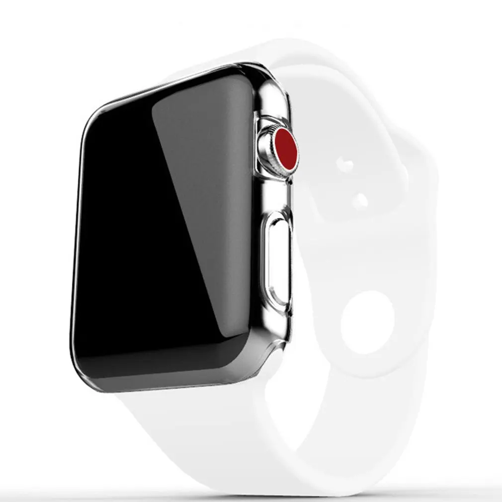 

Clear Soft TPU Full Protect Cover for Apple Watch Case 38mm 42mm for iWatch Series 4 3 2 Cover Shell Band New 2019 New Cheap