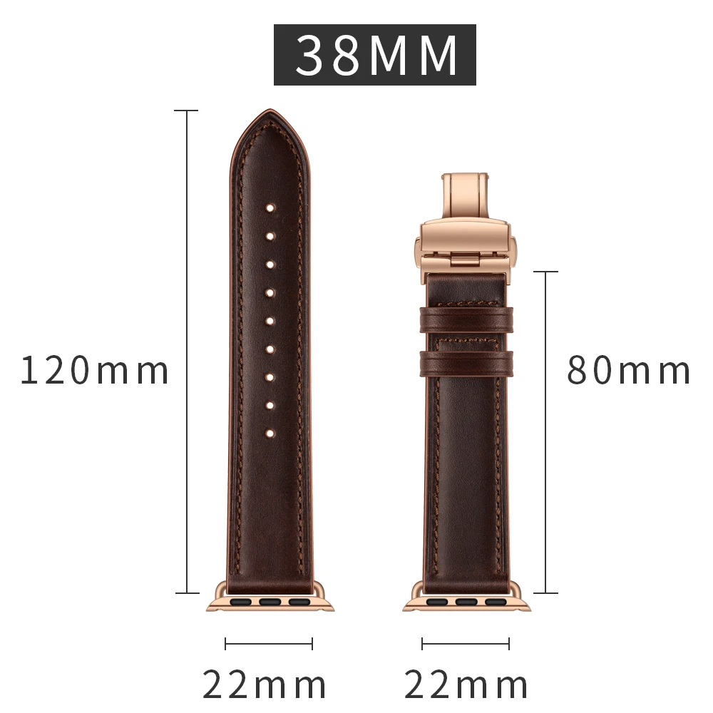 Кожаный ремешок для apple watch band 44 мм 40 мм, 42 мм, 38 мм, версия наручных часов iwatch apple watch 5/4/3/2/1 браслет Rosegold бабочка туфли с ремешком и пряжкой