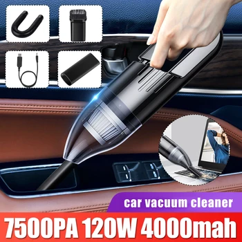 

Wireless 6000PA 120W Suction Portable Vacuum Cleaner For Car Low Noise Handheld Car Vacuum For Car Home Computer Cleaning