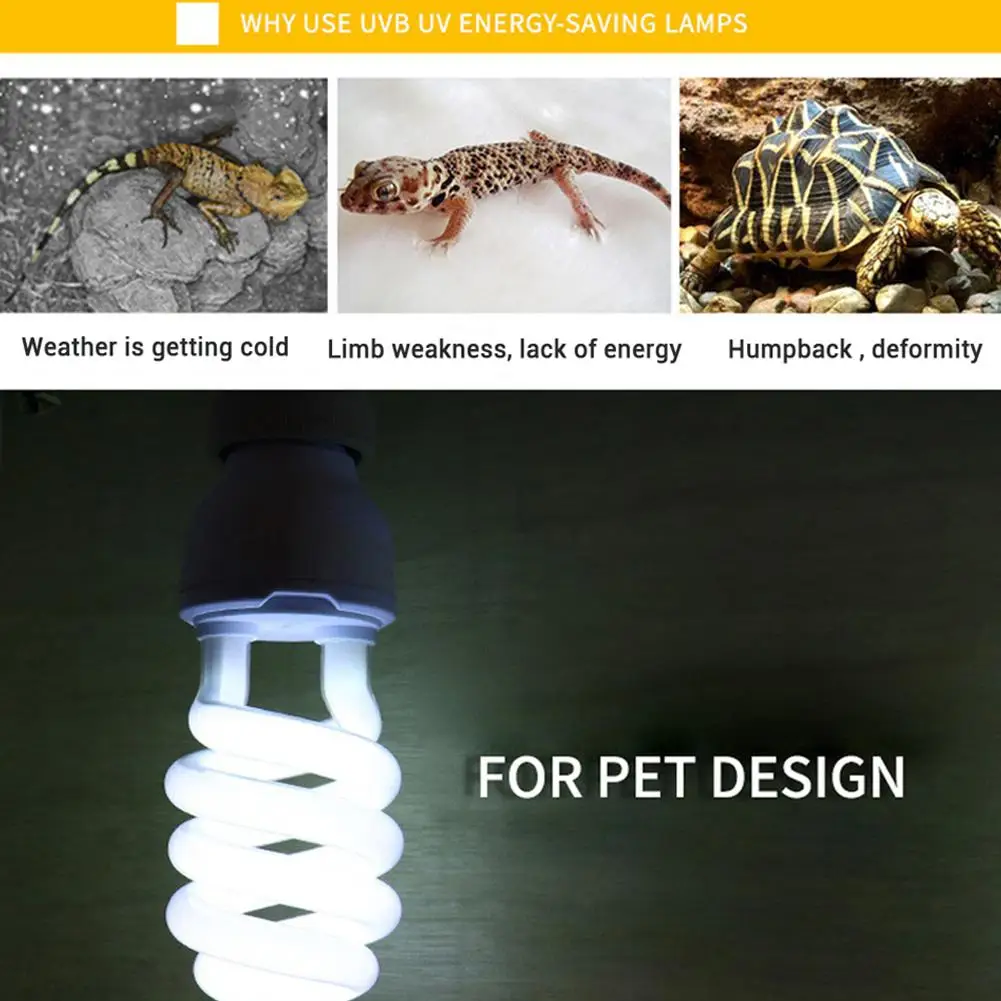 10.0 UVB 13W/26W Reptile Light Bulb UV Lamp Vivarium Terrarium Tortoise Turtle Snake Pet Heating Light Bulb 220v-240v