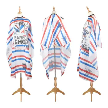 

Hairdressing Barber Cloth Retro Strip Inkjet Apron Salon Profession Hair Styling Tool
