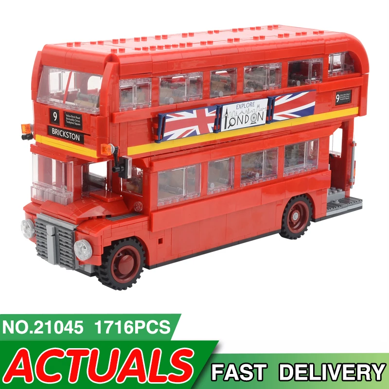 Comprare 21045 Città Creatore London Bus Blocchi di Costruzione di Modello Giocattoli per I Bambini Compatibile con legoing 10258 Mattoni Di Natale Regali FAI DA TE