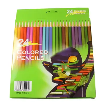 

24Pcs Assorted Colorful Wooden Colored Pencil Erasable Drawing Painting