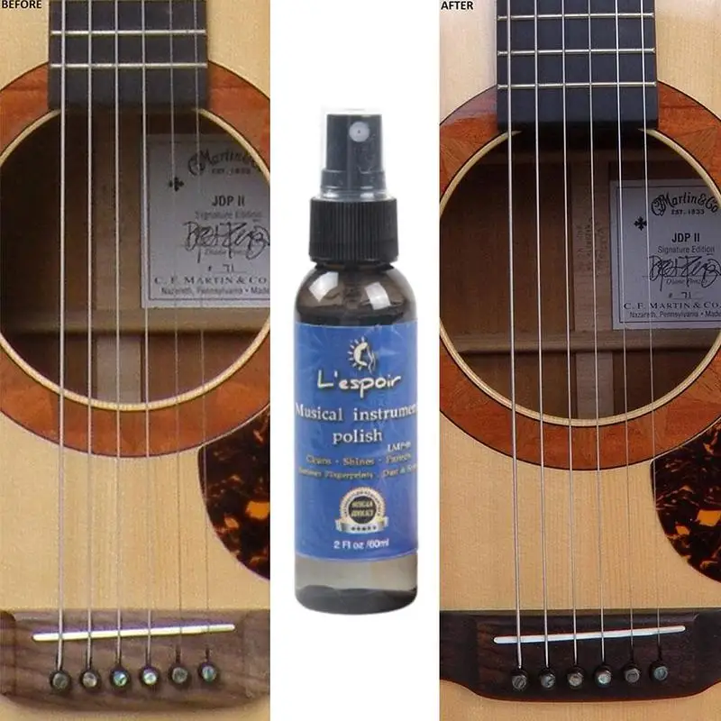 Musical Instrument Brightening Wax Guitar Panel Cleaner Cleaning Care Oil and Piano Cloth Set