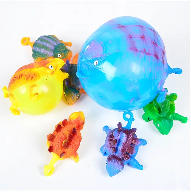 Children Funny Blowing Dinosaur Toys Anxiety Stress Relief Inflatable Dinosaur Balloon Squeeze Ball kids Novelty Party Gift ZXH 5