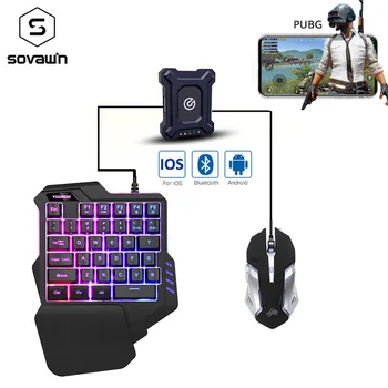 

Sovawin P7 PUBG Mobile Controller Gaming Keyboard Mouse Converter PUBG Gamepad Bluetooth For iPhone Android to PC Plug and play