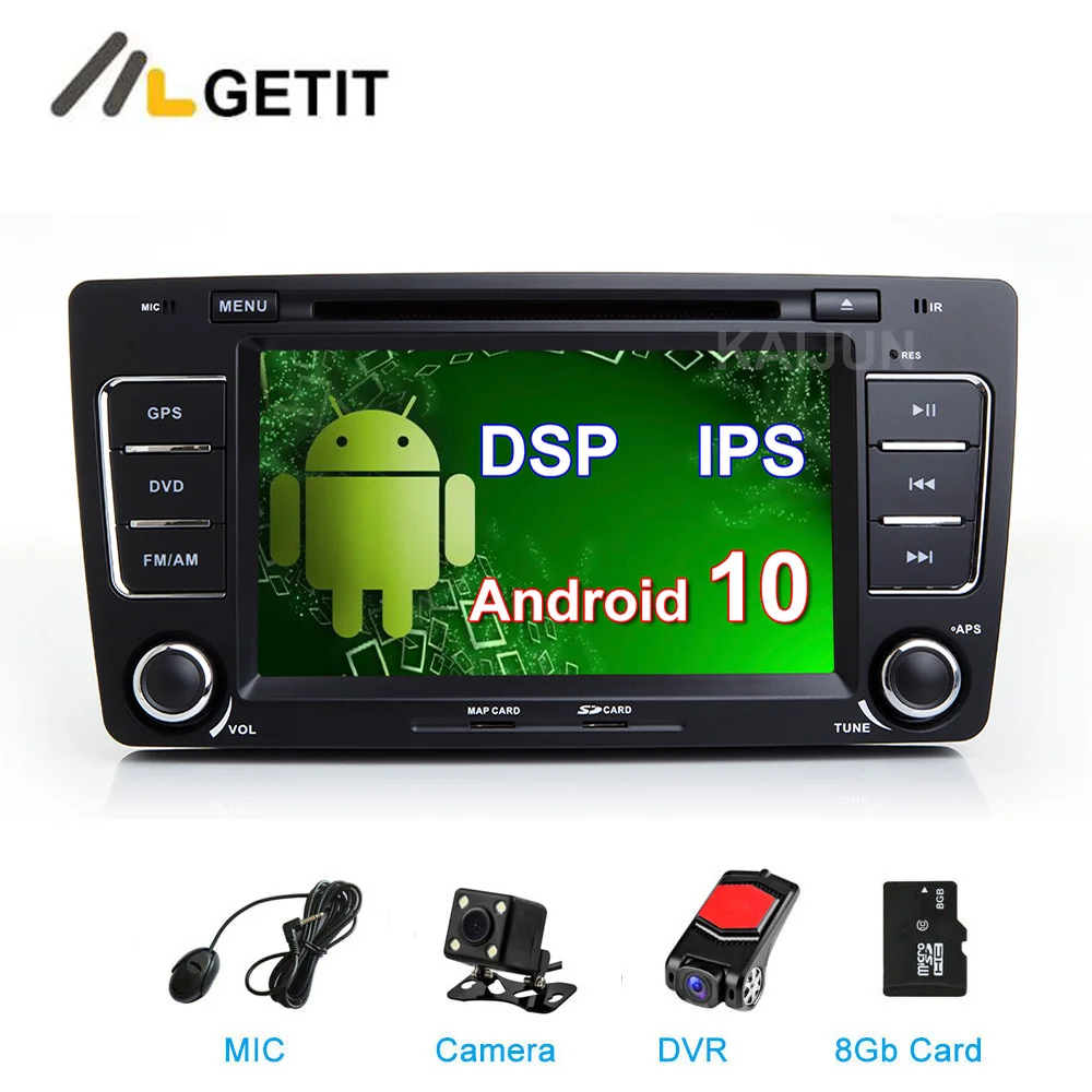 Android 10 0 автомобильный dvd плеер для SKODA Octavia 2009 2012 с WiFi BT авто радио GPS