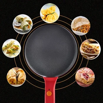 

Behogar Non-stick Electric Crepe Pancake Egg Roll Maker Machine with Tray Egg Beater for Home Restaurant Kitchen Cooking Tools